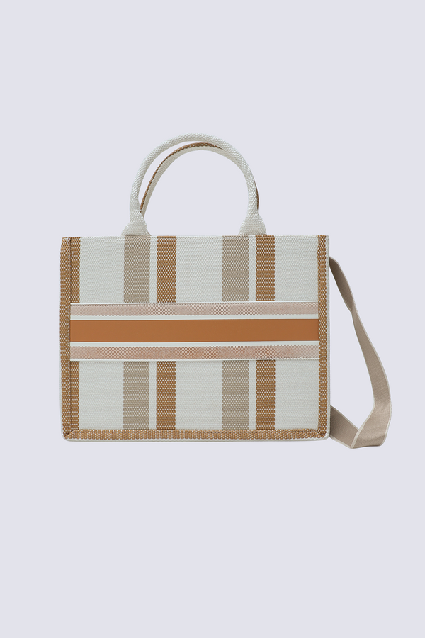 Striped Canvas Tote Bag