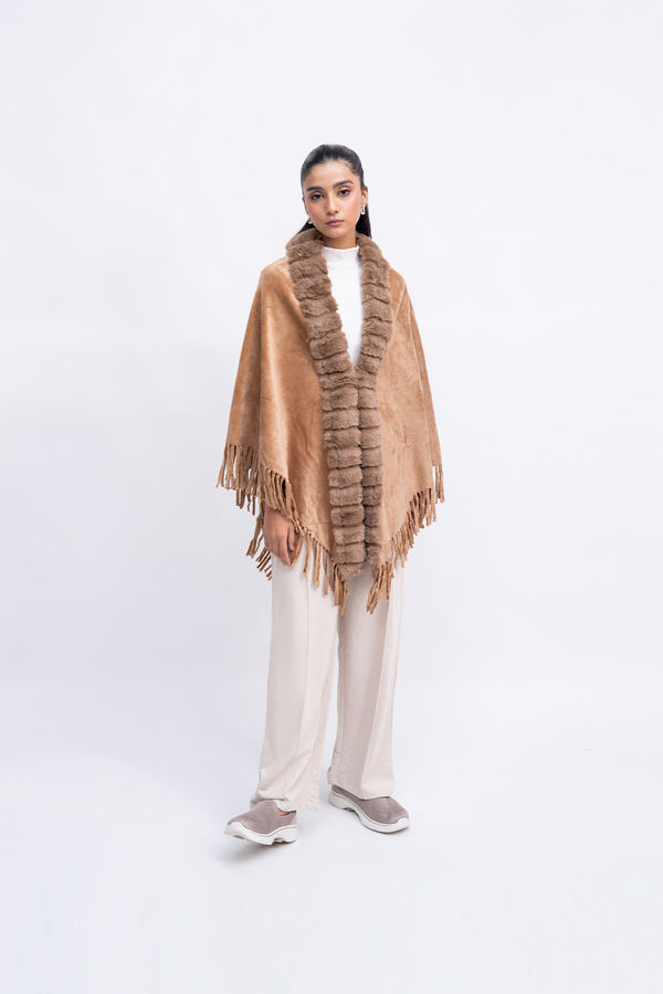 Ladies Fur Cape Shawl