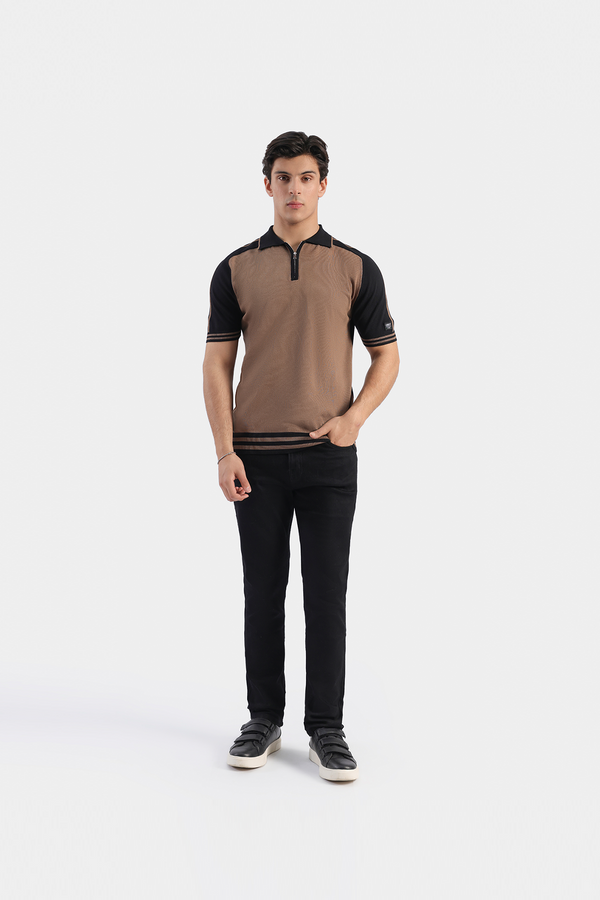 Contrast Panel Polo