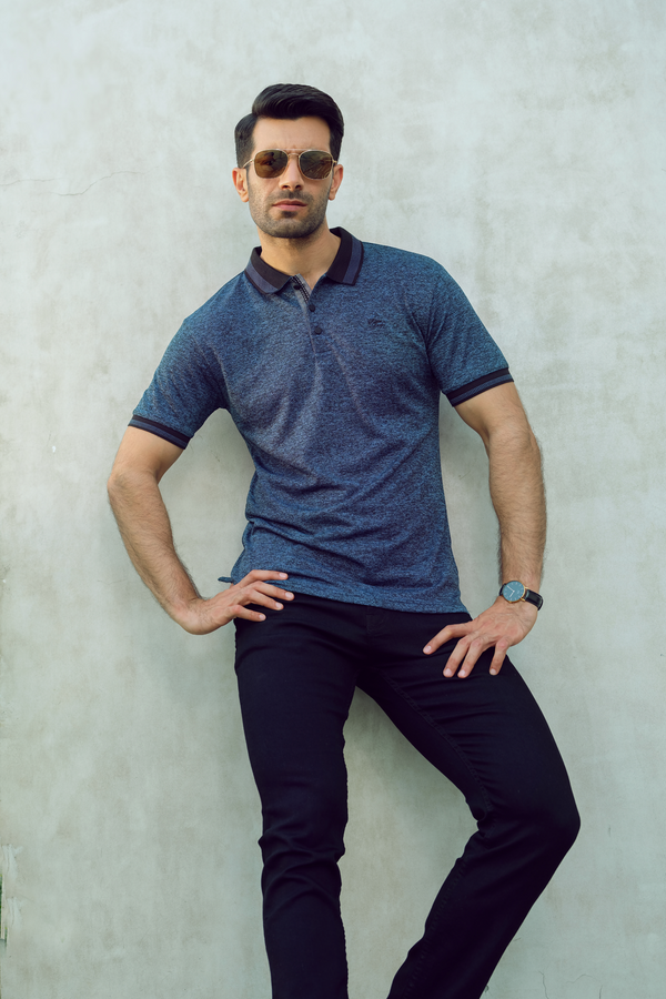 Men Double Shaded Polo