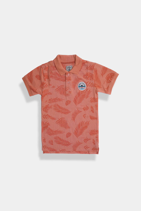 Boy Floral Graphic Polo