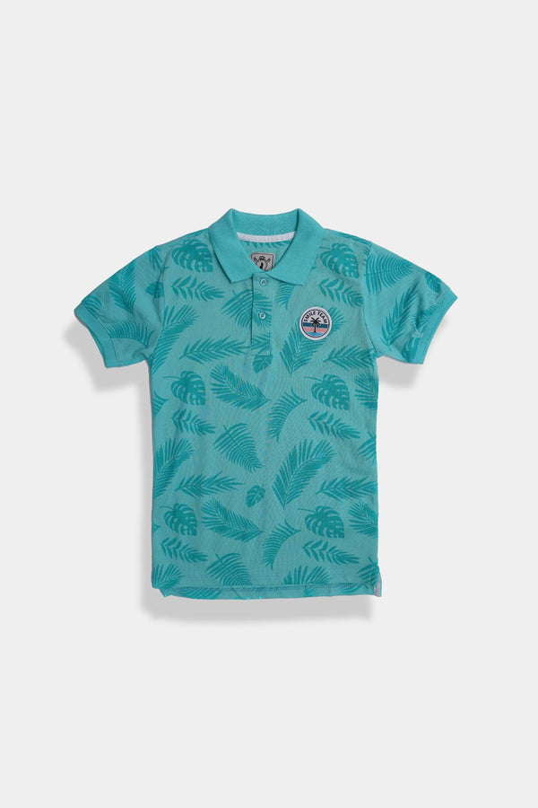 Boy Floral Graphic Polo