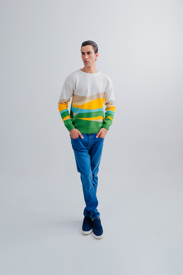 Men Contrast Sweater