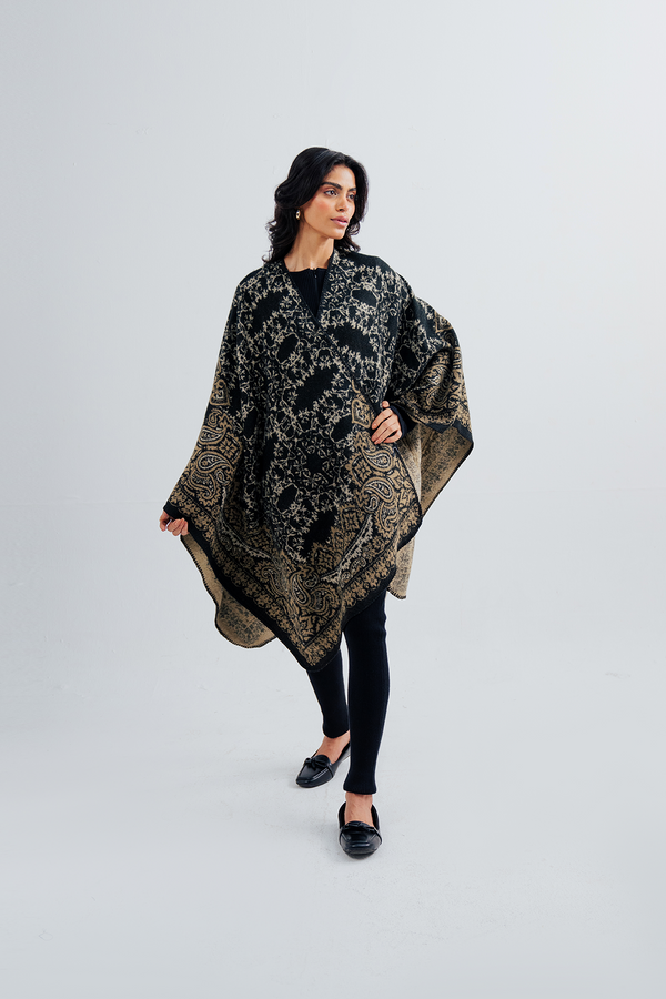 Ladies Floral Cape Shawl