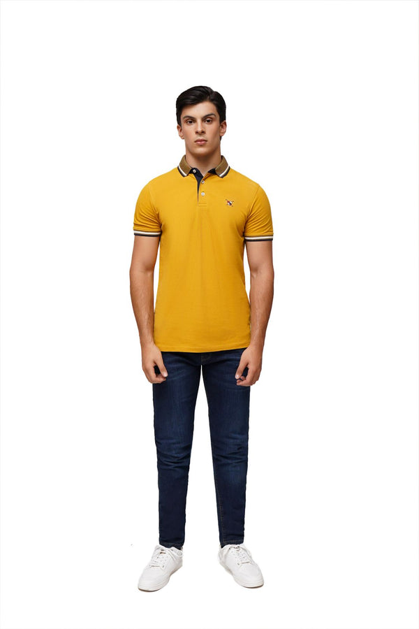 Men Contrast Polo