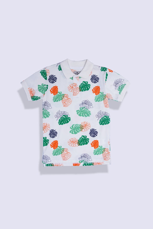 Boy Floral Graphic Polo