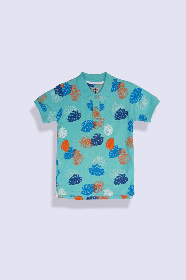 Boy Floral Graphic Polo