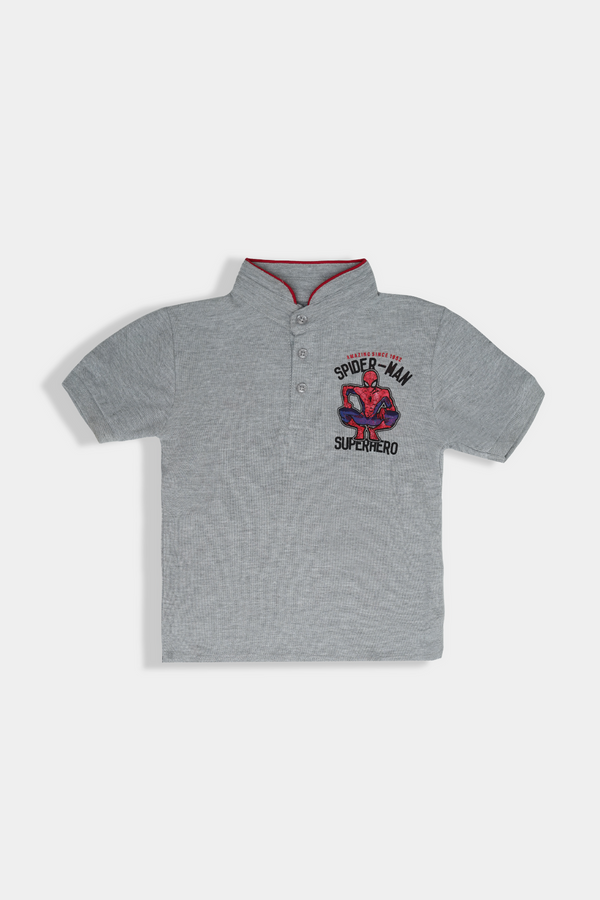 Boy Spider Man Graphic Polo