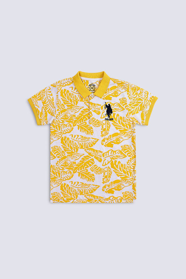 Floral Graphic Polo Shirt