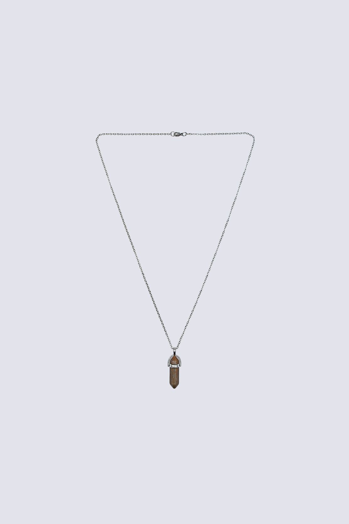 BLACK TRIANGLE DESIGN BULLET long chain necklace-