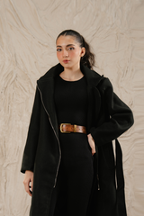 Ladies Belted Long Coat